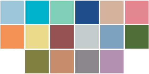 Trendkleuren lente-zomer 2015